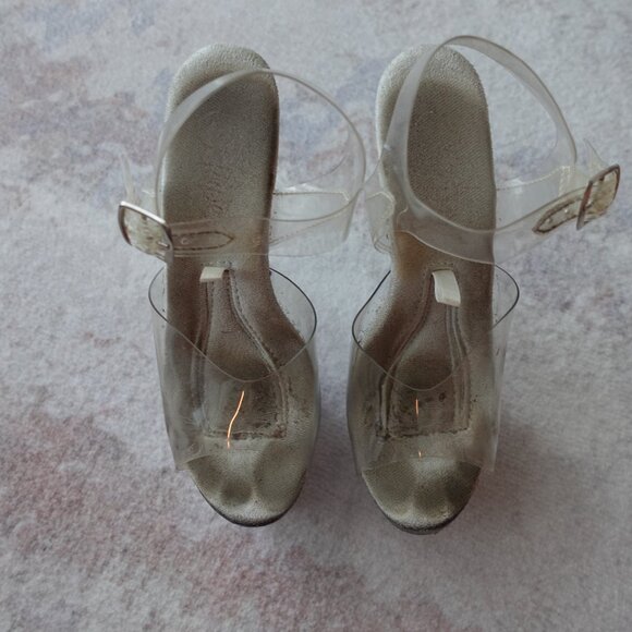 Clear TipJar Stripper Platform Heels - Picture 7 of 11